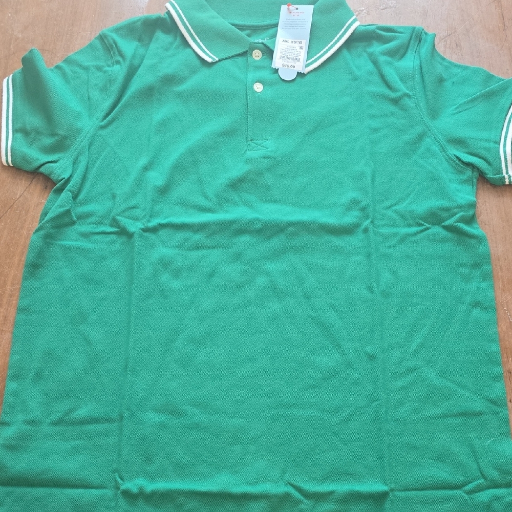 Cat & Jack Boys Green Polo Size XXL 16/18